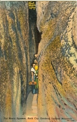 1946 Linen: Fat Man&#39;s Squeeze, Rock City Gardens, Tenn.