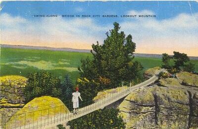Swing Along Bridge in Rock City Gardens, Lookout Mt.