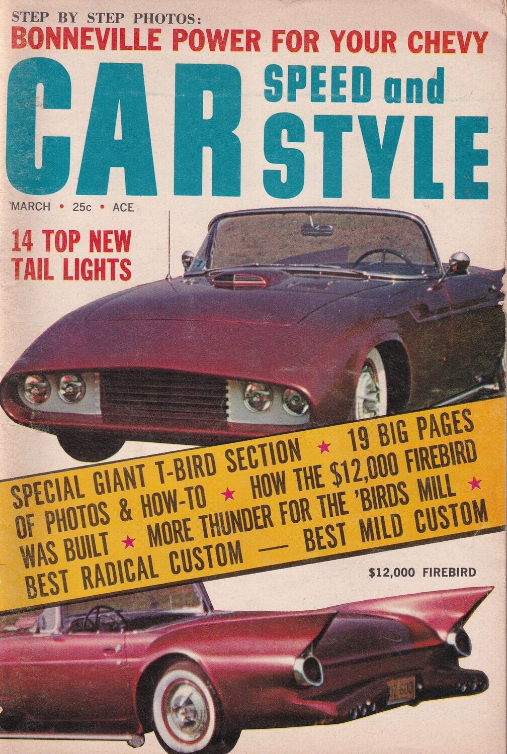 Car Speed and Style Vol. 7 #3, March 1961 - 25¢ Magnum Publications - Firebird