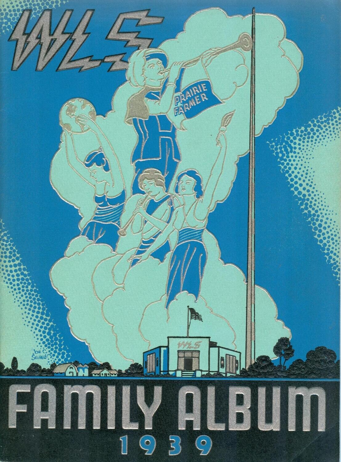 WLS Family Album 1939 - beautiful embossed art deco cover, Chicago radio