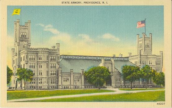 1930s: State Armory. Providence, Rhode Island, Berger Brothers, #48207 - unused