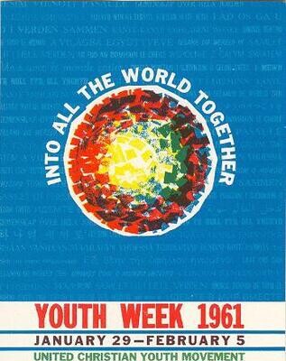 1961 Youth Week Postcard: Into All the World Together
