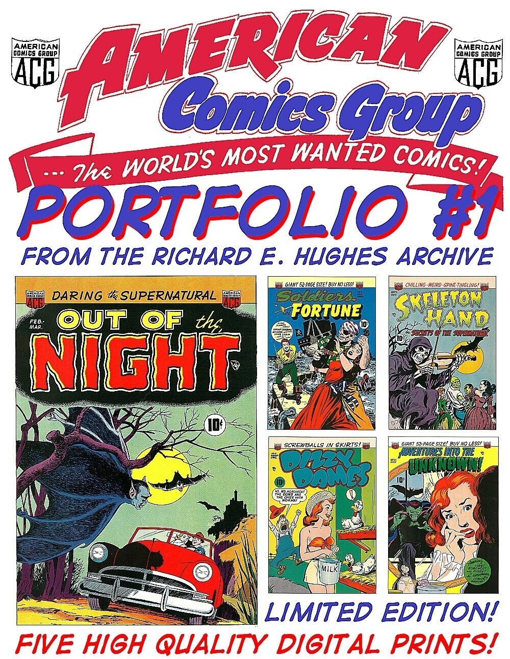 American Comics Group Portfolio #1 - five plates - Richard E. Hughes Archive