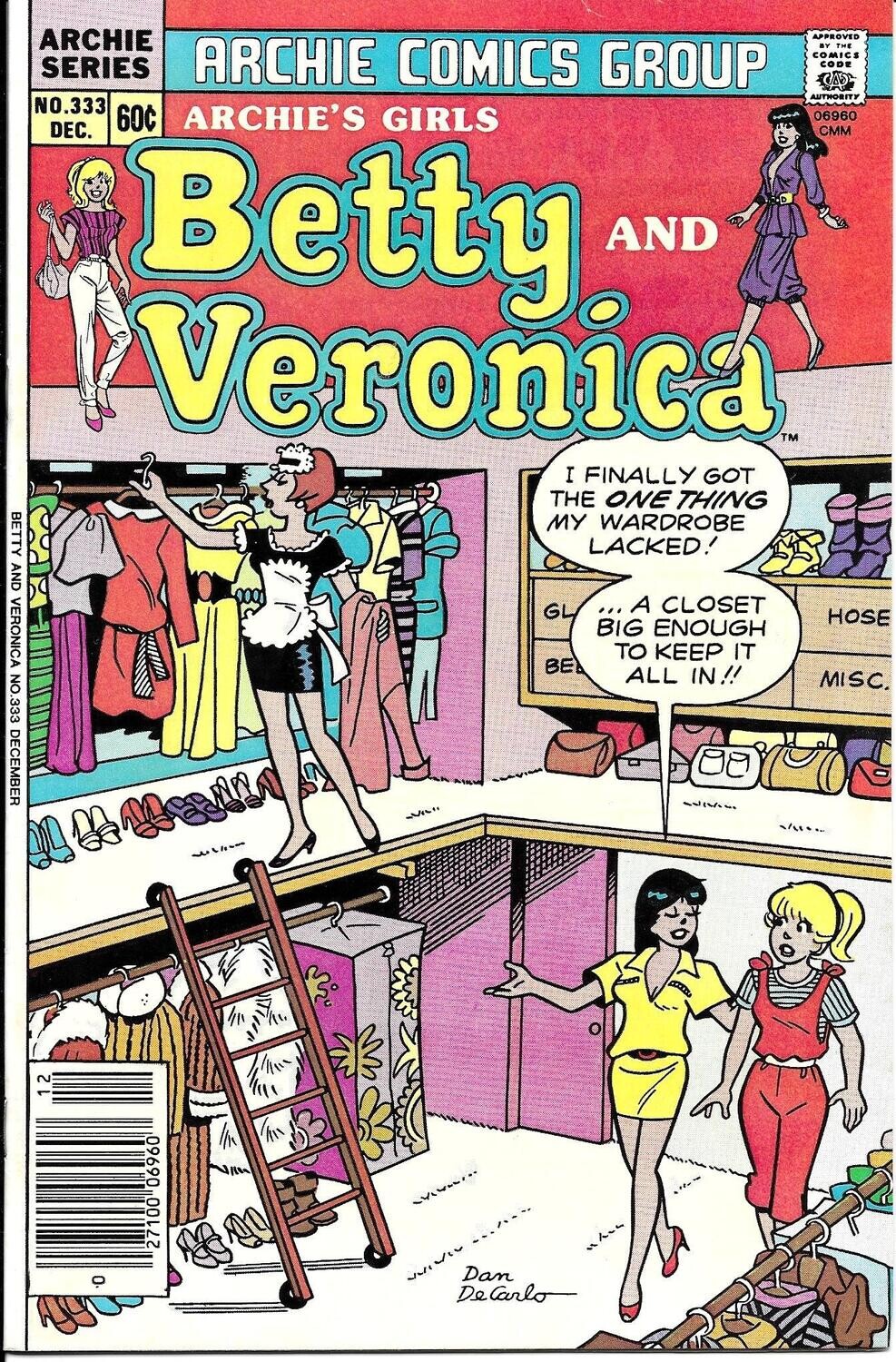 Archie&#39;s Girls Betty and Veronica #333, December 1984, Archie Comics, 60¢
