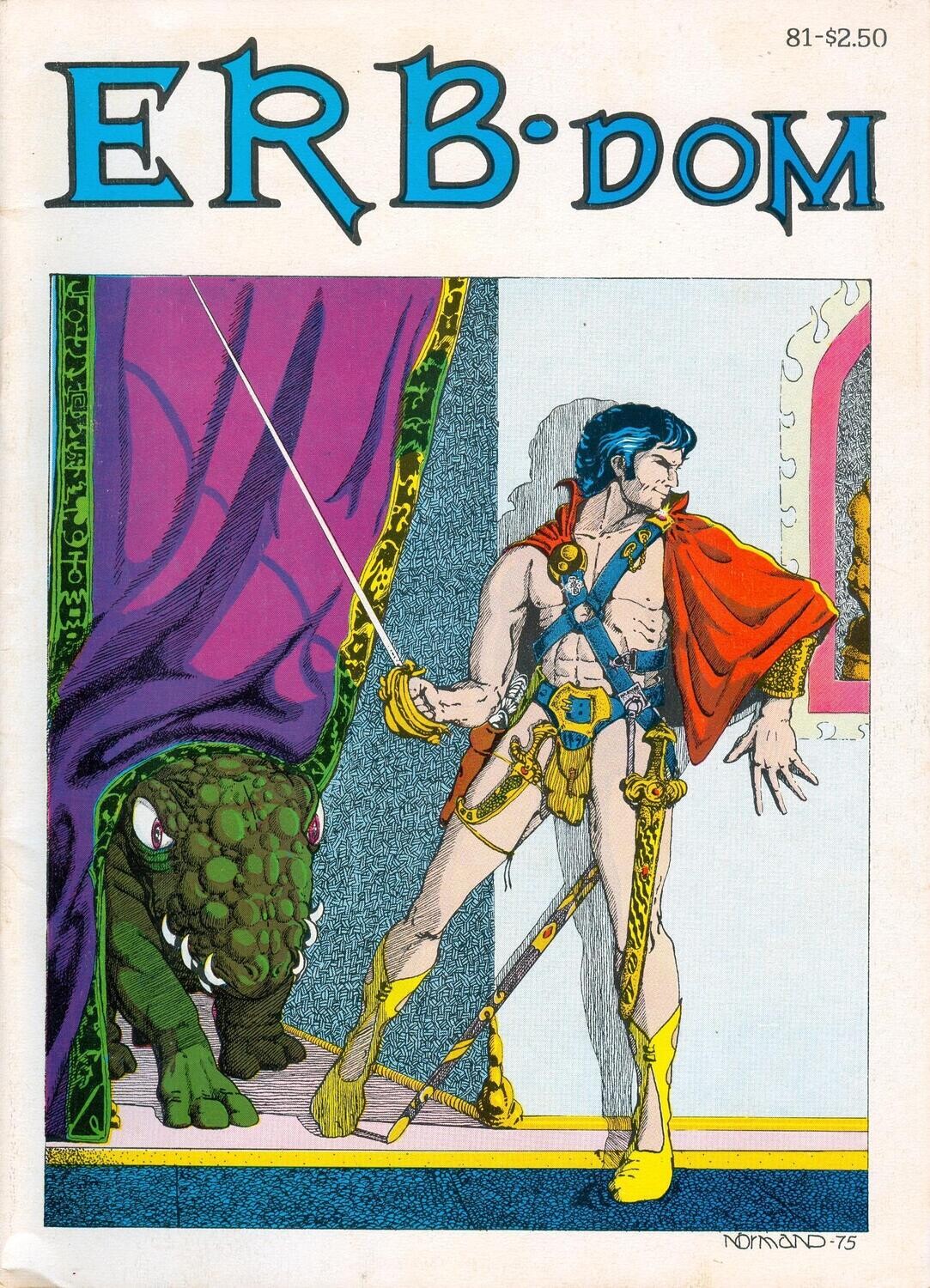 ERB-dom #81, fanzine, April 1975, Phil Normand cover, $2.50 cover, Russ Manning