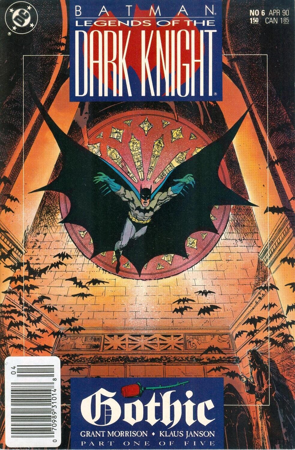 Legends of the Dark Knight #6, Klaus Janson cover, $1.50 cover price, April 1990