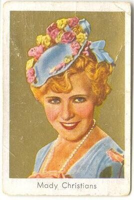 Mady Christians - 1930s original cigarette card #155