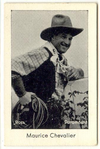 Maurice Chevalier, cowboy - 1930s original card #325