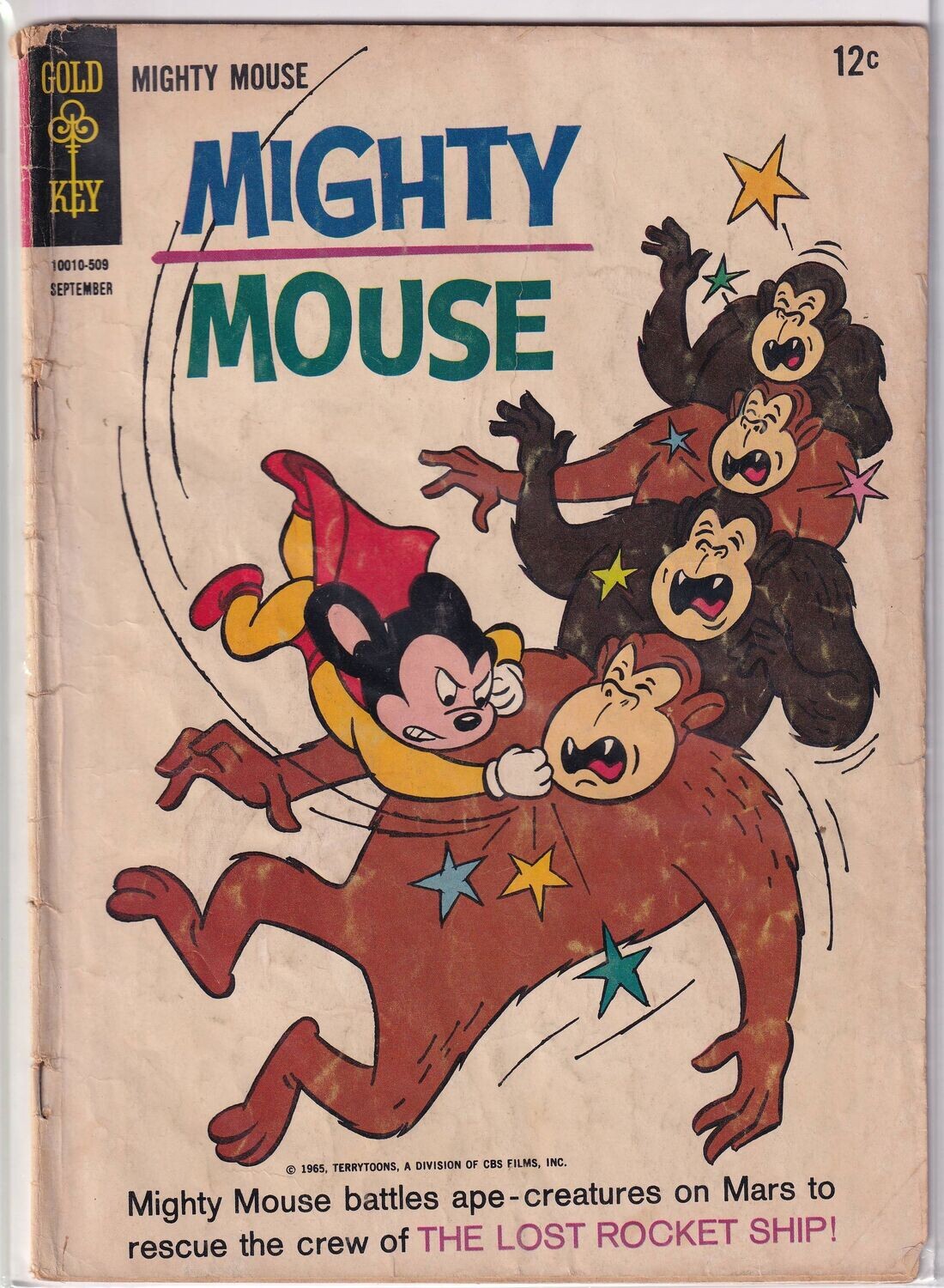 Mighty Mouse #165 - Gold Key, September 1965, 12¢ - FAIR