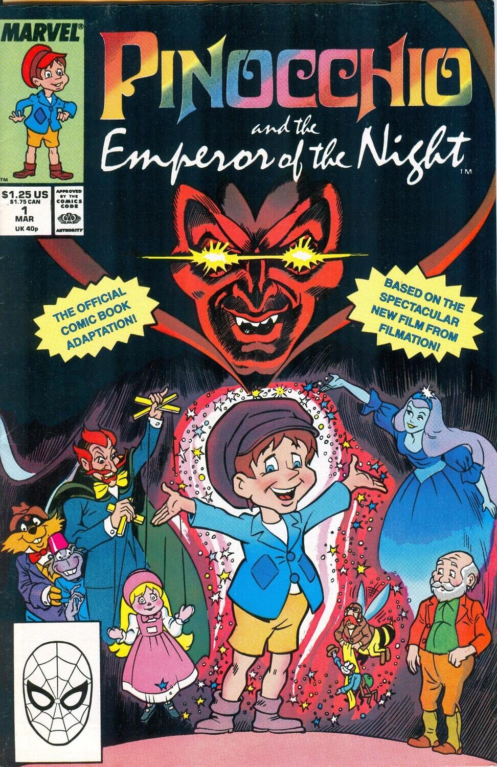 Pinocchio and the Emperor of the Night #1 - Marvel Comics, March 1988 - $1.25