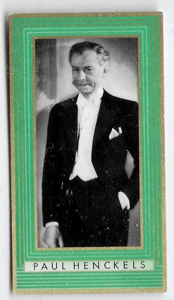 Paul Henckels 1937 German Cigarette Card, Bunte Filmbilder #378
