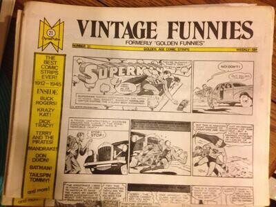 Vintage Funnies #21, DynaPubs Enterprises, 1973, Superman, Buck Rogers etc.