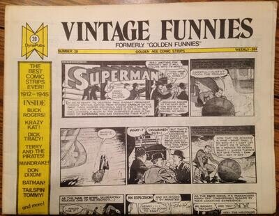 Vintage Funnies #20, DynaPubs Enterprises, 1973, Superman, Buck Rogers etc.