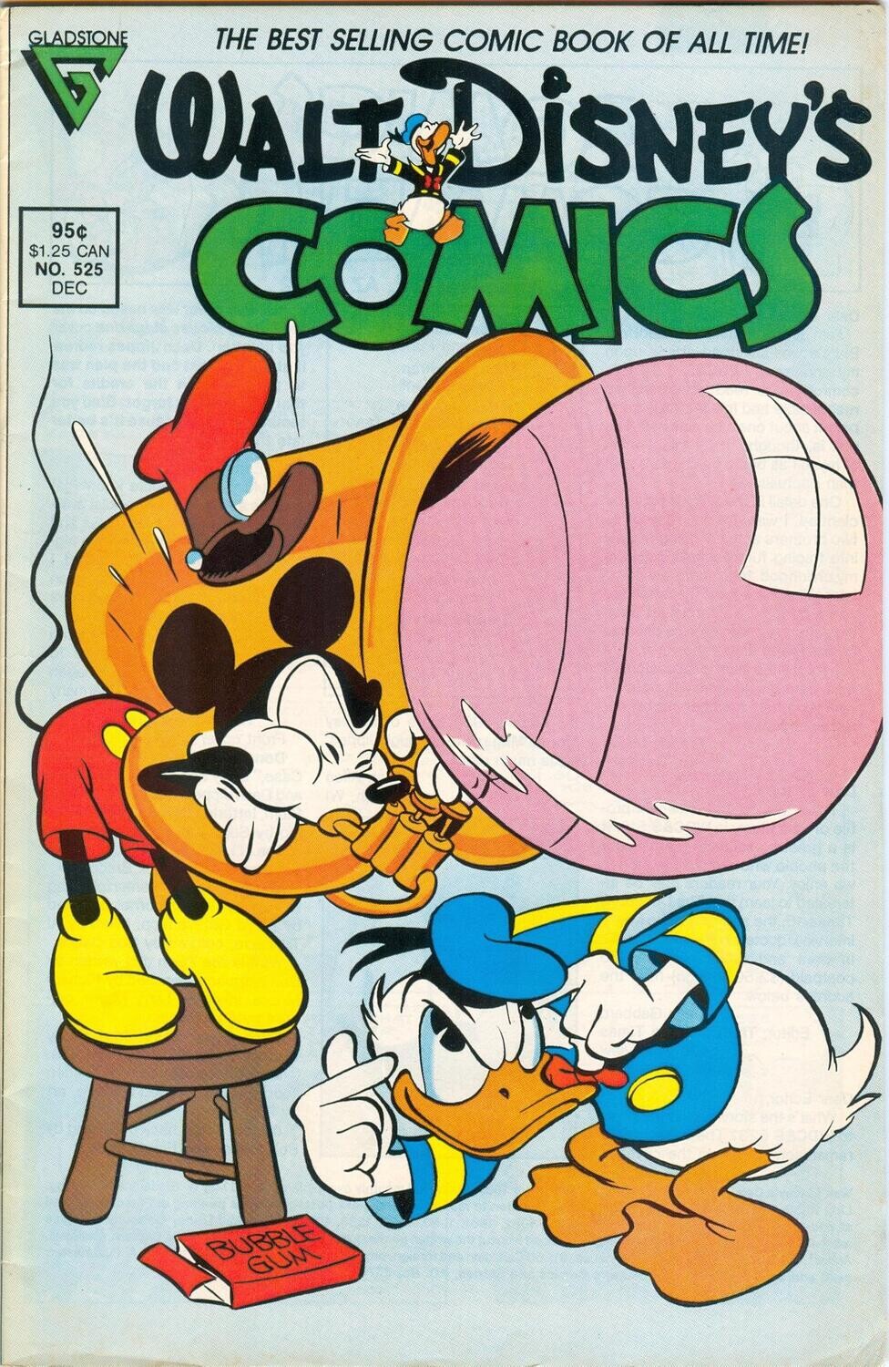 Walt Disney&#39;s Comics and Stories #525, December 1987, Gladstone Publishing, 95¢
