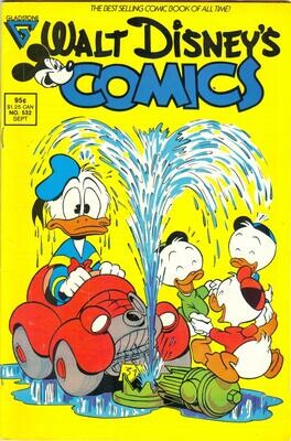 Walt Disney&#39;s Comics and Stories #532, September 1988, Gladstone Publishing, 95¢