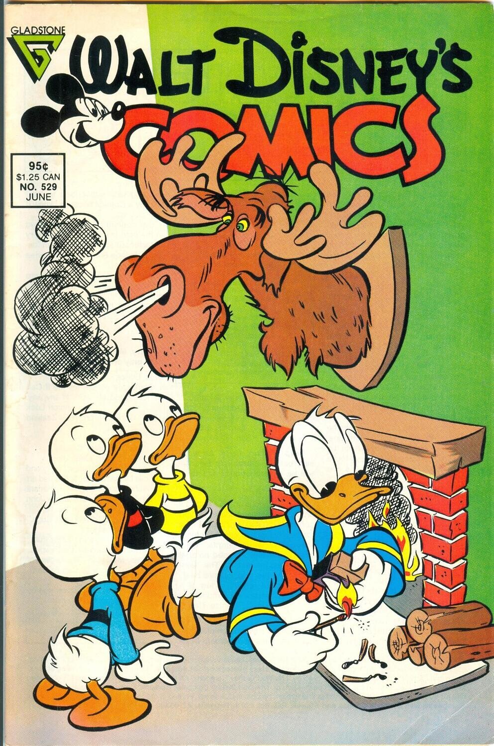 Walt Disney&#39;s Comics and Stories #529, June 1988, Gladstone Publishing, 95¢