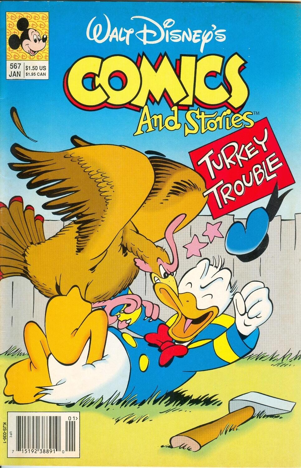 Walt Disney&#39;s Comics and Stories #567, January 1992, Disney Comics, $1.50
