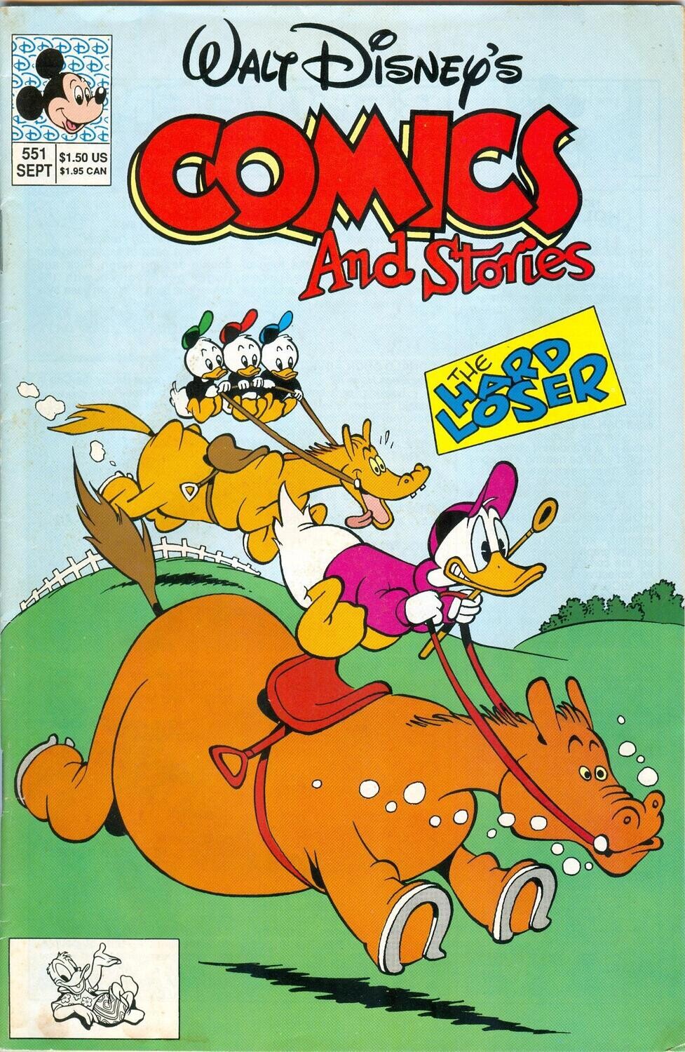 Walt Disney&#39;s Comics and Stories #551, September 1990, Disney Comics, $1.50