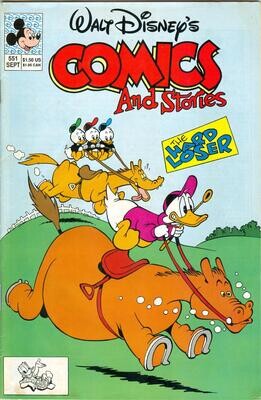 Walt Disney&#39;s Comics and Stories #551, September 1990, Disney Comics, $1.50