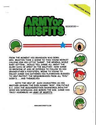 Army of Misfits - proposal packet for newspaper comic strip, 2002