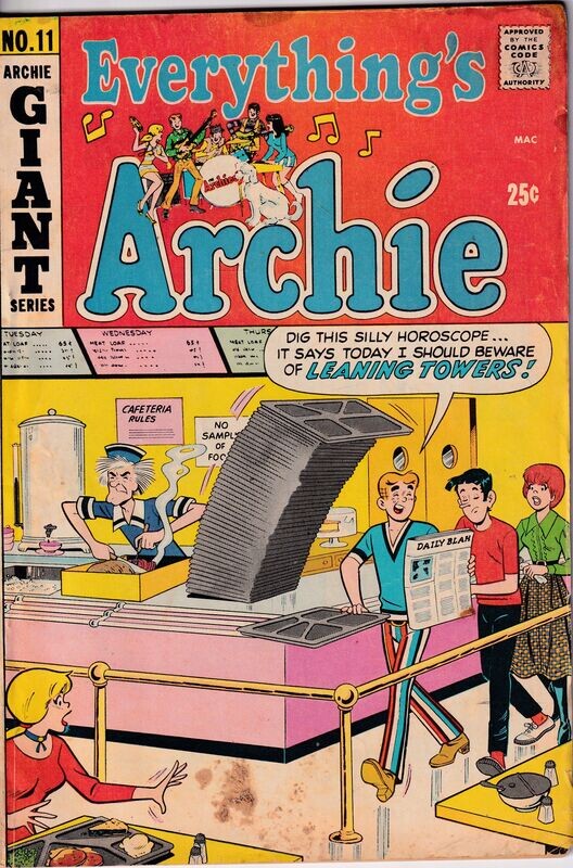Everything&#39;s Archie #11, Archie Comics, December 1970, 25¢ cover