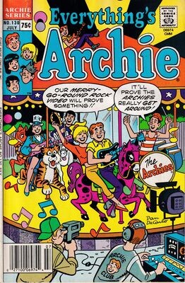 Everything&#39;s Archie #130, Archie Comics, July 1987, 75¢ cover Dan DeCarlo