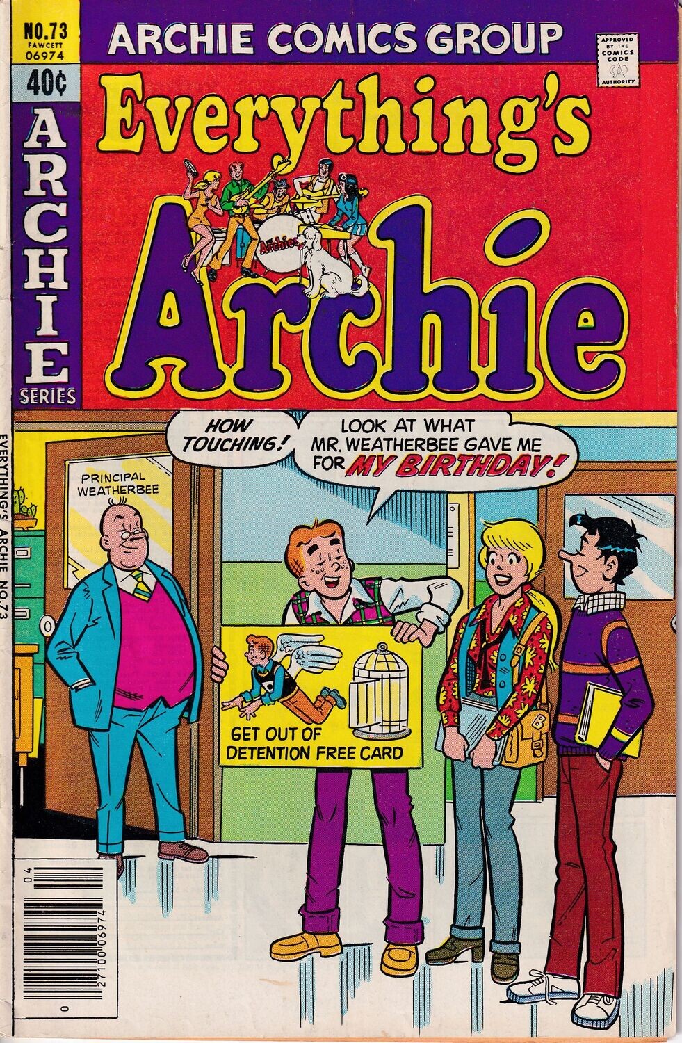 Everything&#39;s Archie #73, Archie Comics, April 1979, 40¢ cover