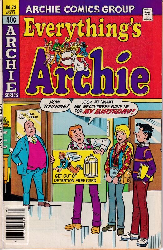 Everything&#39;s Archie #73, Archie Comics, April 1979, 40¢ cover