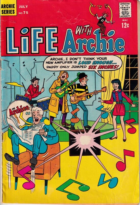 Life with Archie #75, Archie Comics, July 1968, 12¢ cover