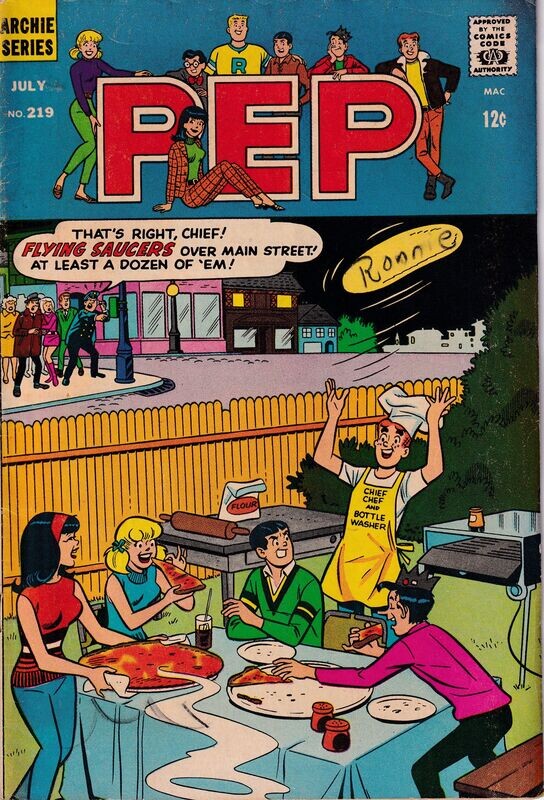 Pep #219, Archie Comics, July 1968, 12¢ cover, Dan DeCarlo