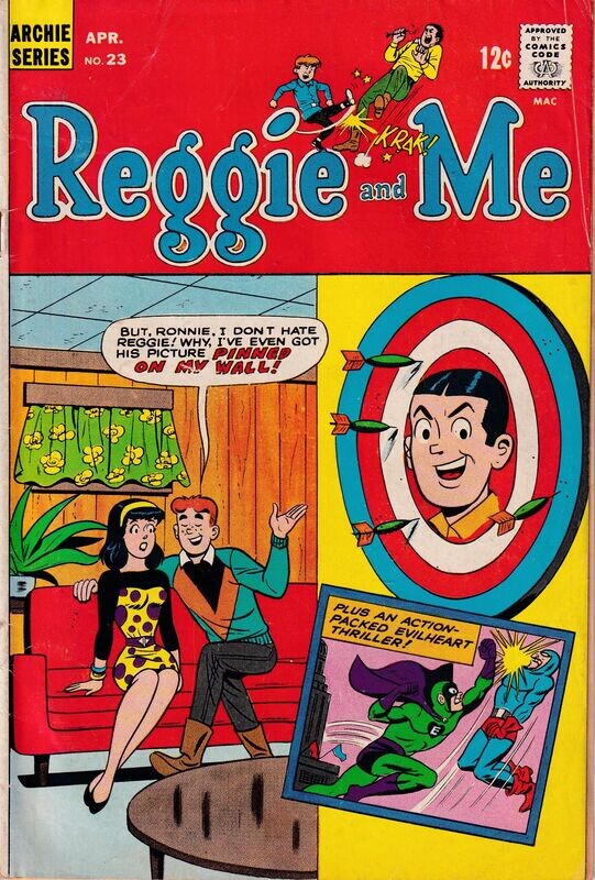 Reggie and Me #23, Archie Comics, April 1967, 12¢ cover, last Evilheart issue