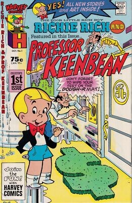 Richie Rich and ... #1, Harvey Comics, October 1987, 75¢ cover, Richie Rich and Professor Keenbean