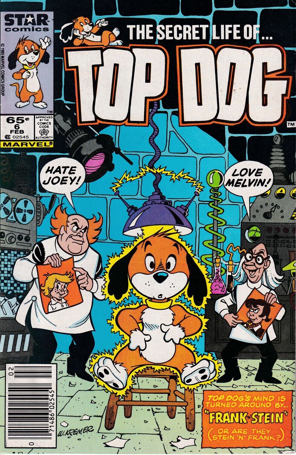 Top Dog #6, Marvel Comics, February 1986, 65¢ cover