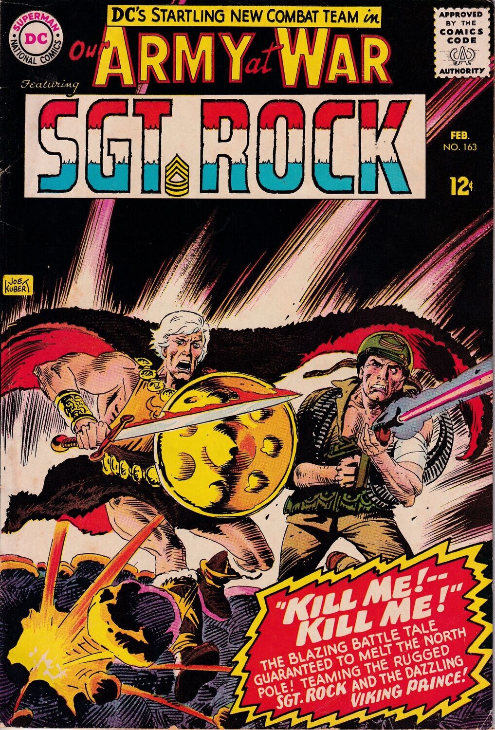 Our Army at War #163, DC Comics, February 1966, 12¢ cover, Sgt. Rock &amp; the Viking Prince