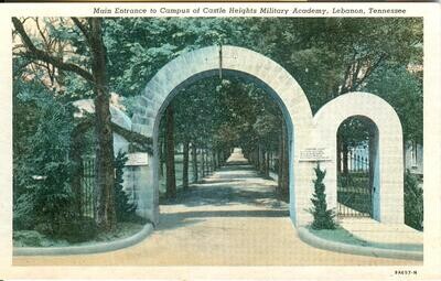 1939 Main Entrance, Castle Heights Military Academy, Lebanon Tennessee 9A657-N
