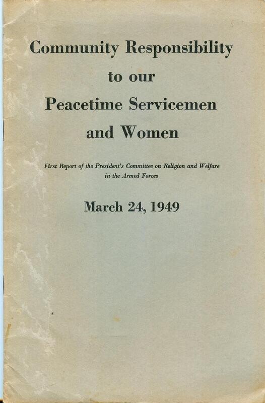 Community Responsibility to our Peacetime Servicemen and Women, March 24 1949