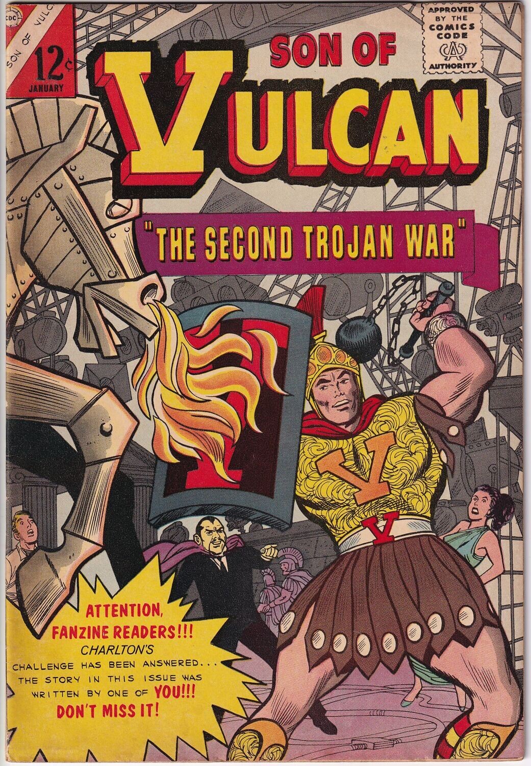 Son of Vulcan #50, Charlton Comics, January 1966, 12¢ Cover by Fraccio &amp; Tallarico