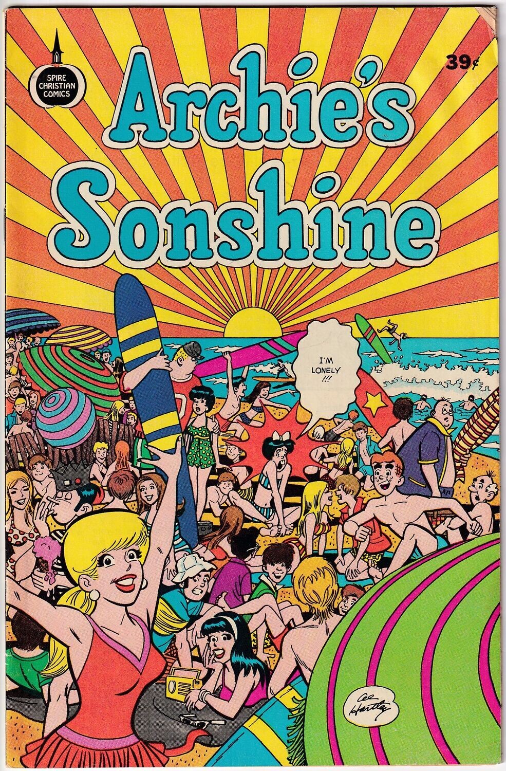 Archie&#39;s Sonshine #1, Spire Christian Comics, 1974, 39¢ cover by Al Hartley, 1st printing