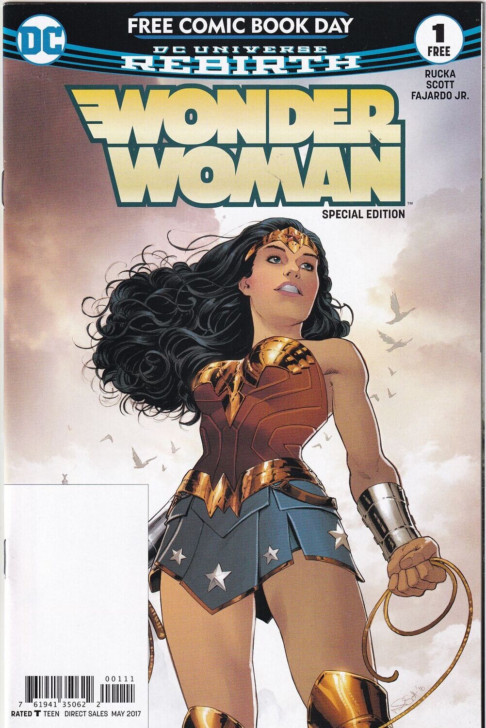 Wonder Woman 1 Free Comic Book Day 2017 Special Edition, DC Comics, May 2017, cover by Nicola Scott