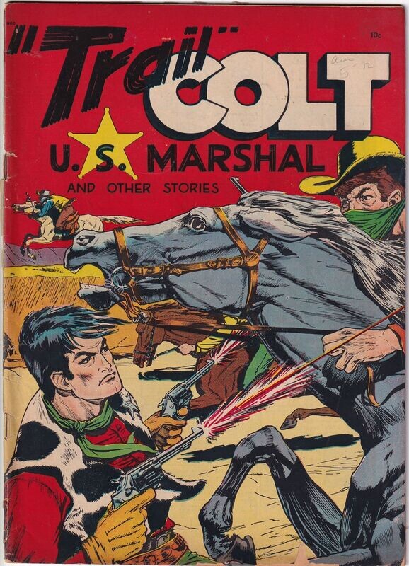 Trail Colt #1 [nn], A1 #24, ME Publications, June 1949, 10¢ cover by Graham Ingels, Frazetta story
