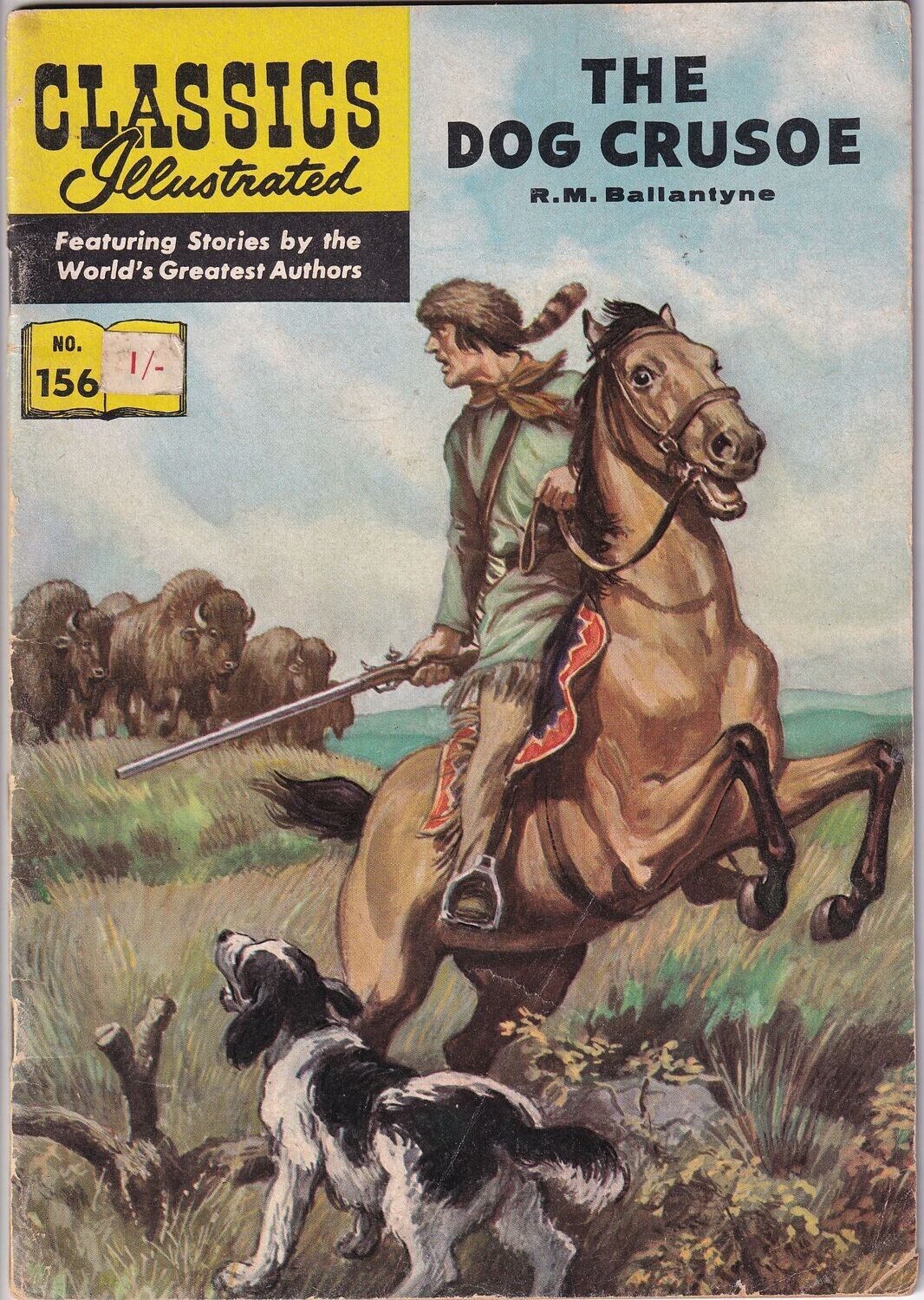 UK Classics Illustrated #156 HRN 156, The Dog Crusoe, Thorpe &amp; Porter, 1962, 2/-
