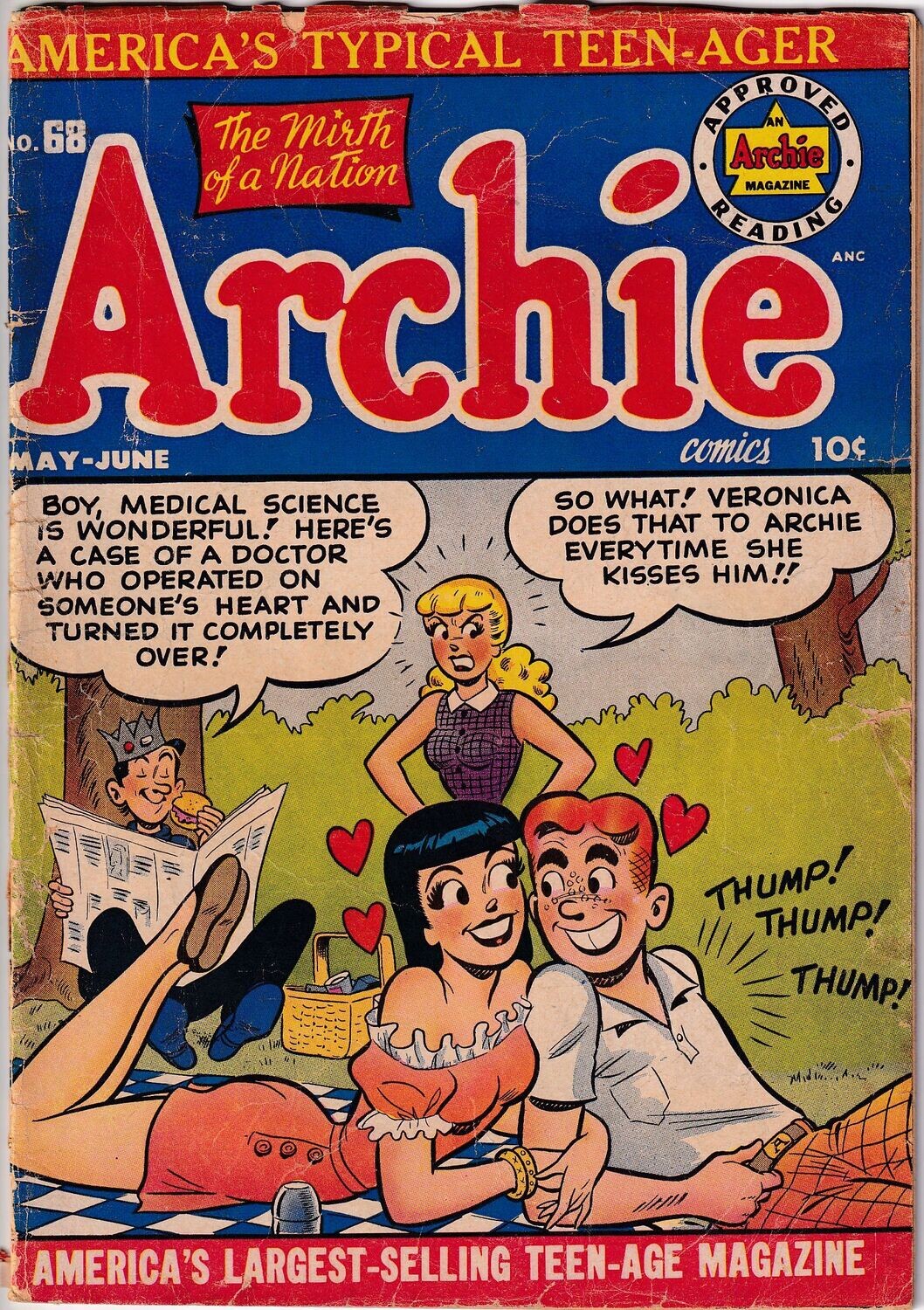 Archie Comics #68, Archie Comics, May-June 1954, 10¢ cover