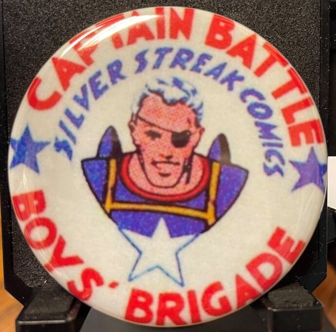 Captain Battle Boys&#39; Brigade 2¼&quot; pinback badge