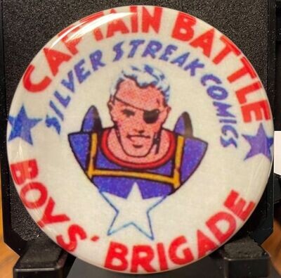 Captain Battle Boys&#39; Brigade 2¼&quot; pinback badge