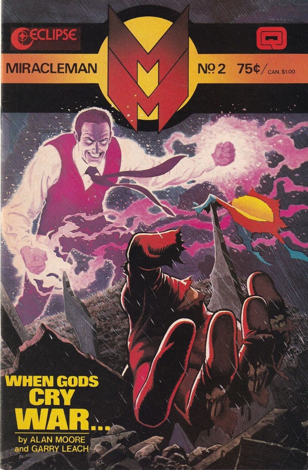 Miracleman #2, Eclipse Comics, October 1985 - 75¢ - When Gods Cry War...