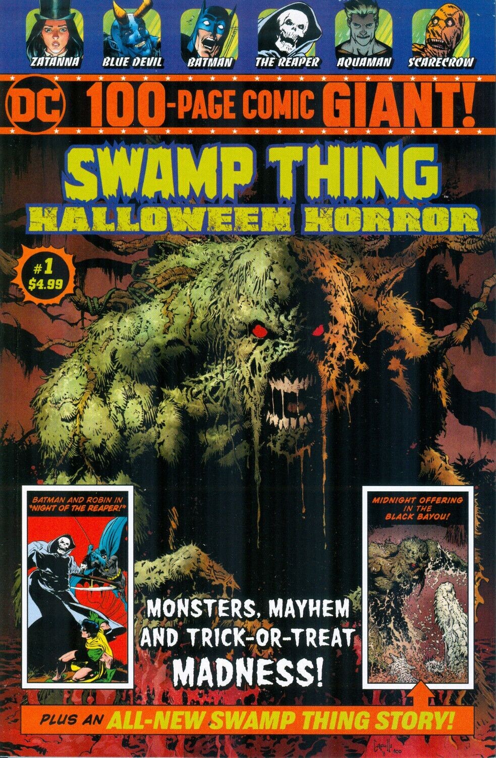 Swamp Thing Halloween Horror Giant #1, DC Comics, September 12, 2018, Walmart edition, Greg Capullo cover art