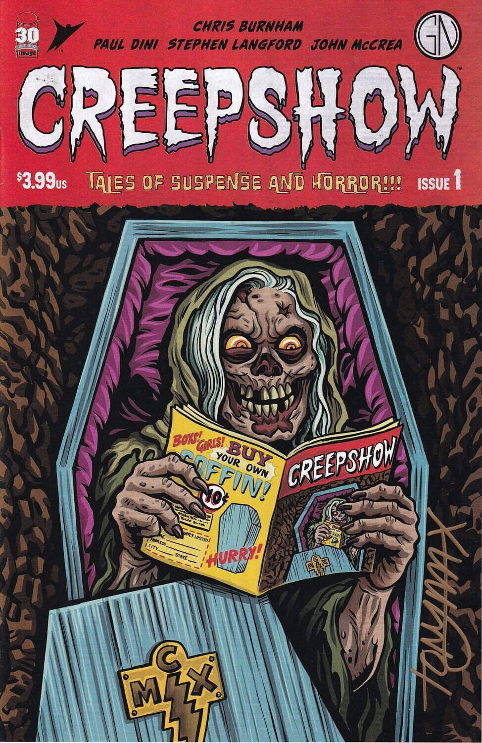 Creepshow #1 - MCX exclusive variant cover by Tony Max, signed, Image Comics, September 2022