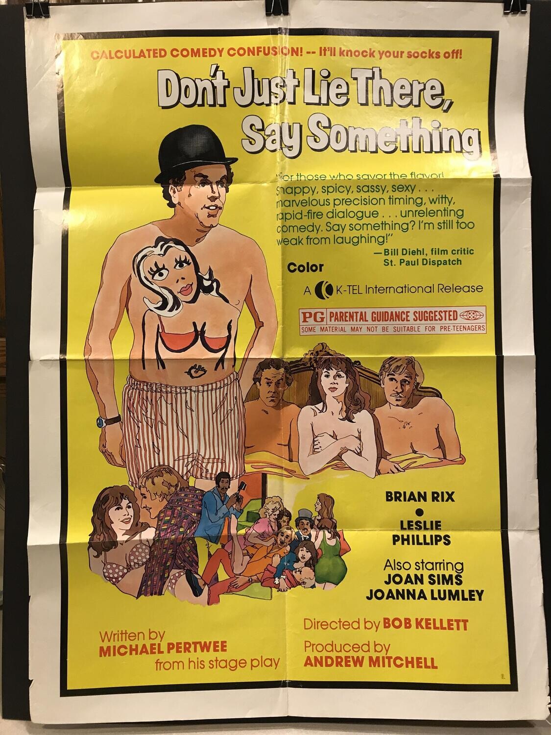 Don&#39;t Just Lie There, Say Something! One-Sheet Movie Poster (Joanna Lumley) 1974