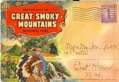 1941 Linen View Card: Great Smokey Mountains National Park #D-6470