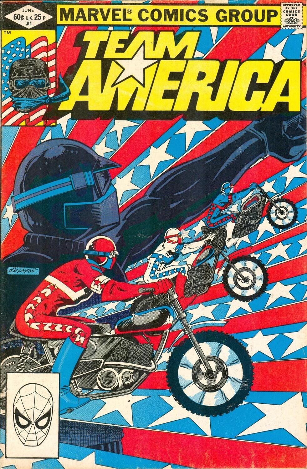 Team America #1, Marvel Comics, June 1982, 60¢ Layton, Vosburg &amp; Jim Shooter